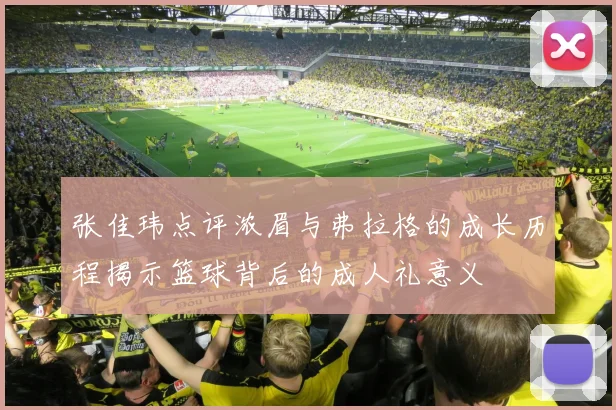 张佳玮点评浓眉与弗拉格的成长历程揭示篮球背后的成人礼意义